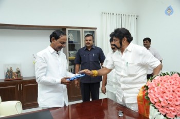 Nandamuri Balakrishna meets Telangana CM KCR - 2 of 4