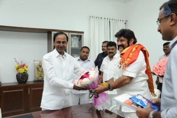 Nandamuri Balakrishna meets Telangana CM KCR - 3 of 4