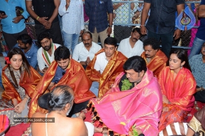 Srinivasa Kalyanam Movie Team Visits Dwaraka Tirumala - 12 of 50