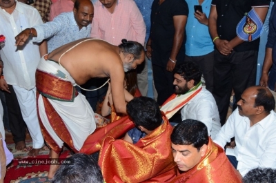 Srinivasa Kalyanam Movie Team Visits Dwaraka Tirumala - 15 of 50