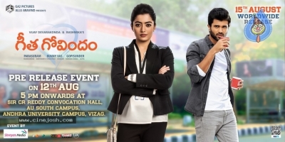 Geetha Govindam Pre Release Poster - 1 of 1