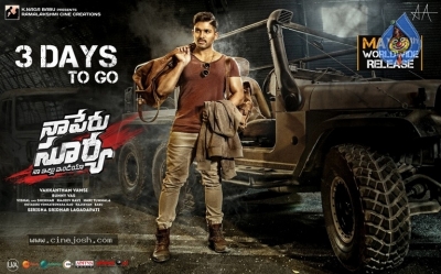 Naa Peru Surya 3 Days To Go Poster And Still - 2 of 2