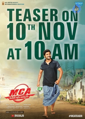 Nani MCA Movie Teaser Release Date Poster - 1 of 1