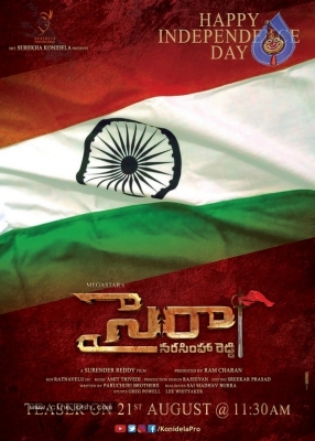 Sye Raa Narasimha Reddy Teaser Release Date Posters - 1 of 2