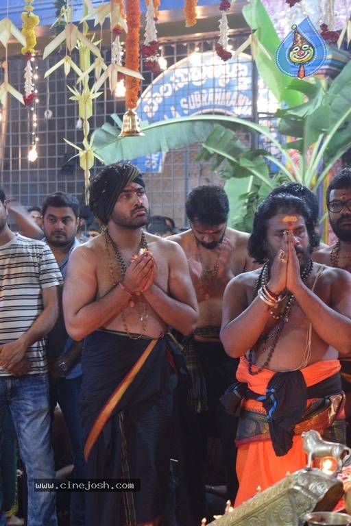 Actor Sharwanand Conduct Ayyappa Swamy Pooja At Film Nagar Temple - 1 / 20 photos
