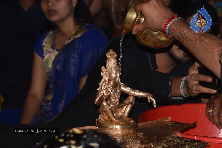 Actor Sharwanand Conduct Ayyappa Swamy Pooja At Film Nagar Temple - 4 / 20 photos