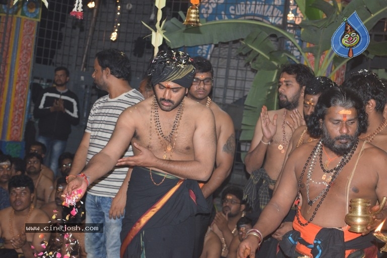 Actor Sharwanand Conduct Ayyappa Swamy Pooja At Film Nagar Temple - 13 / 20 photos