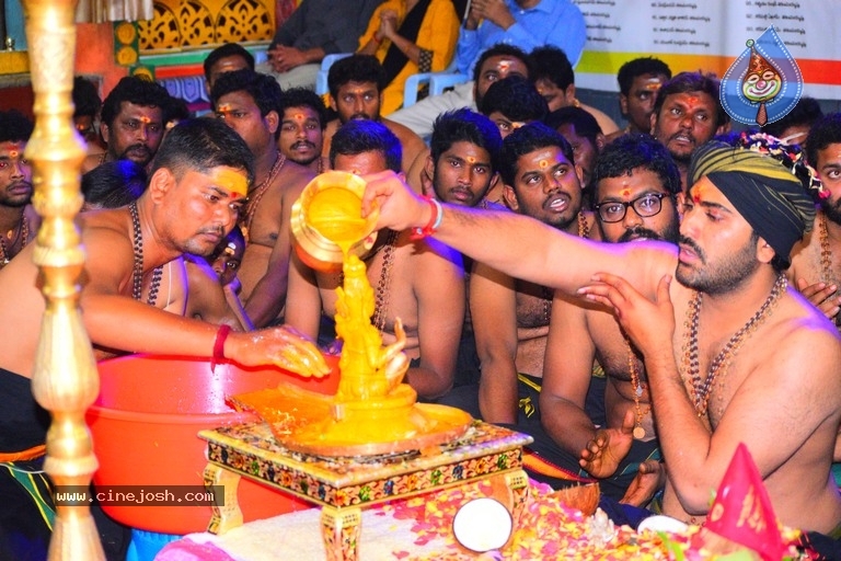 Actor Sharwanand Conduct Ayyappa Swamy Pooja At Film Nagar Temple - 16 / 20 photos