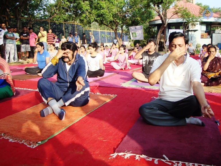 Celebrities at Yoga Day Celebrations - 15 / 23 photos