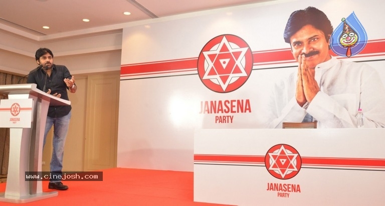 JanaSena Chief Pawan Kalyan Press Meet In Chennai - 17 / 22 photos
