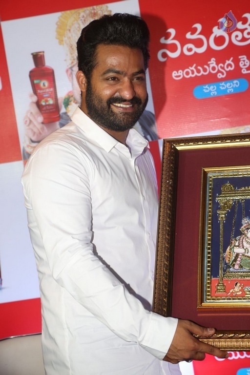 Jr NTR at Navratna Ayurvedic Oil Press Meet - 6 / 21 photos