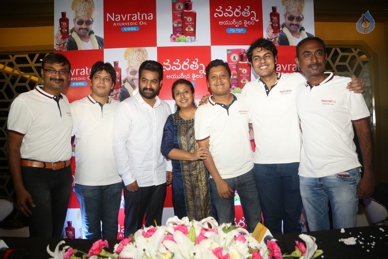 Jr NTR at Navratna Ayurvedic Oil Press Meet - 11 / 21 photos
