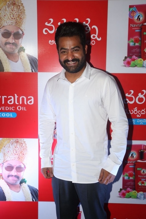 Jr NTR at Navratna Ayurvedic Oil Press Meet - 17 / 21 photos