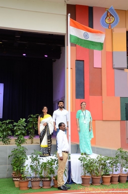 Ram Charan Celebrates Independence Day In Chirec School - 5 / 60 photos