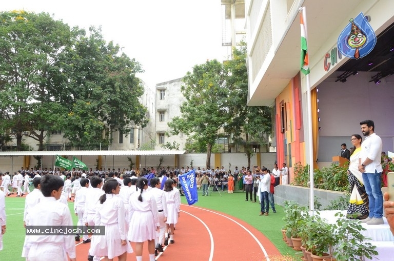 Ram Charan Celebrates Independence Day In Chirec School - 12 / 60 photos