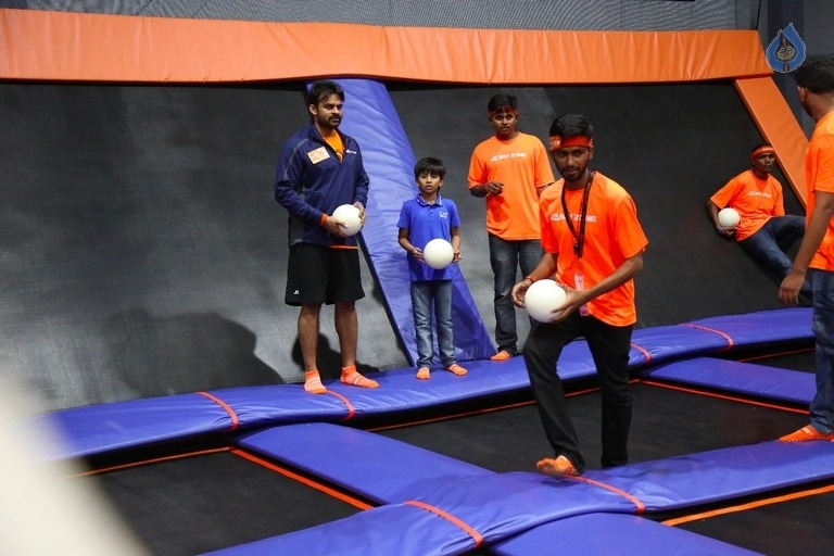 Sai Dharam Tej Brand Ambassador For Sky Zone Park - 11 / 19 photos