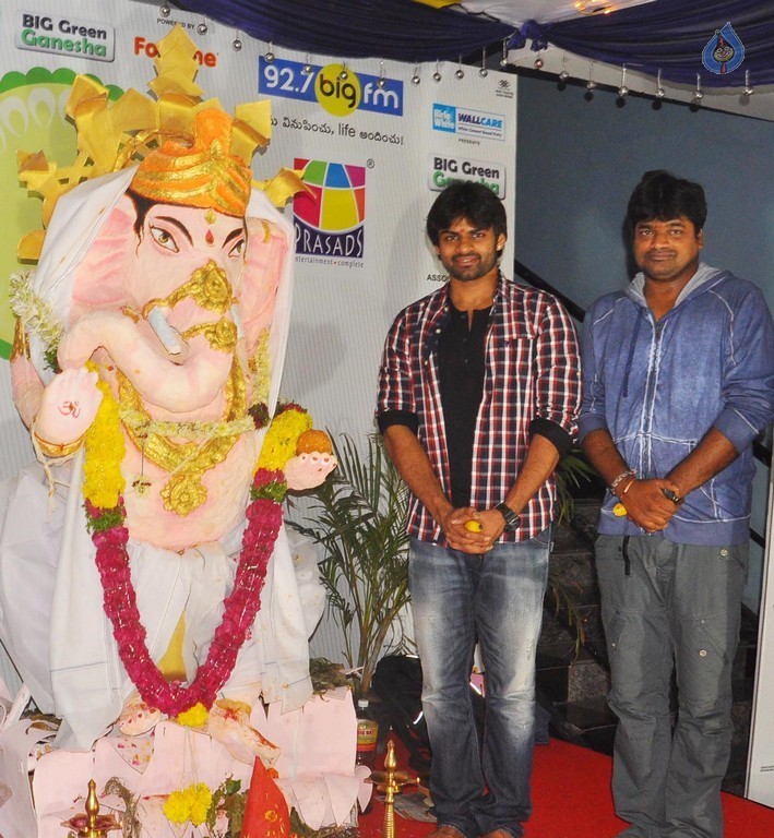 Sai Dharam Tej at BIG Green Ganesha - 6 / 15 photos