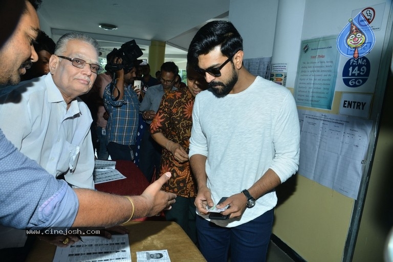 Tollywood Celebrities Cast Their Vote - 56 / 61 photos