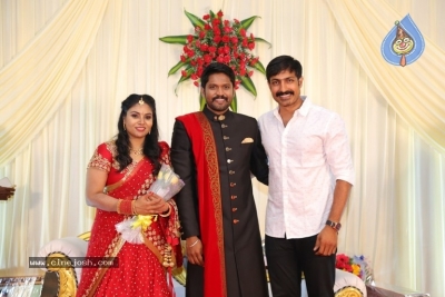 Actor Soundararaja And Tamanna Wedding Reception Stills - 6 of 26