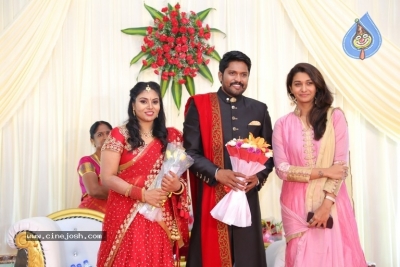 Actor Soundararaja And Tamanna Wedding Reception Stills - 7 of 26