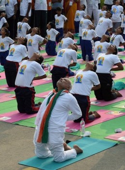 Celebrities at Yoga Day Celebrations - 5 of 23