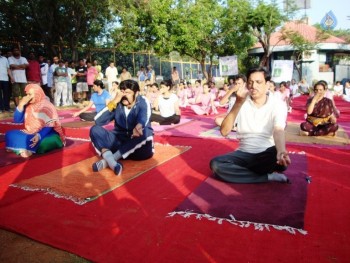Celebrities at Yoga Day Celebrations - 10 of 23