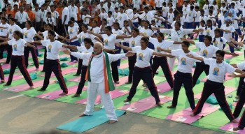 Celebrities at Yoga Day Celebrations - 22 of 23