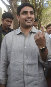 Celebrities Cast Their Votes in GHMC Elections - 20 of 32