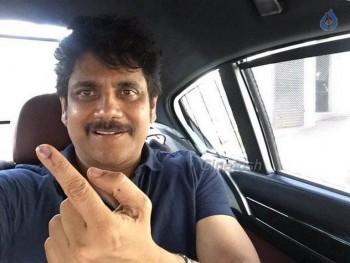 Celebrities Cast Their Votes in GHMC Elections - 26 of 32