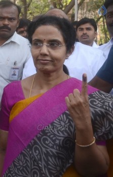 Celebrities Cast Their Votes in GHMC Elections - 27 of 32