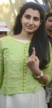 Celebrities Cast Their Votes in GHMC Elections - 28 of 32