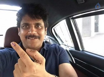 Celebrities Cast Their Votes in GHMC Elections 2 - 15 of 41