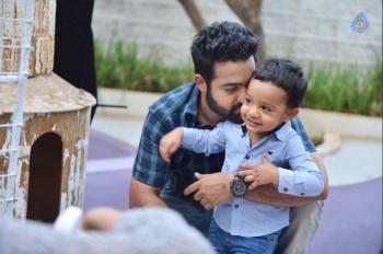 NTR Son Abhay at Janatha Garage Sets - 4 of 5