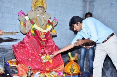 Pawan Kalyan Visits Andhra Prabha Ganapathi Pooja Photos - 17 of 41
