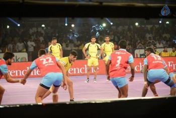 Telugu Titans Vs Jaipur Pink Panthers Kabaddi Match Photos - 9 of 100