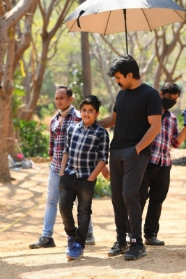 Ram Charan at RRR Sets - 3 of 4