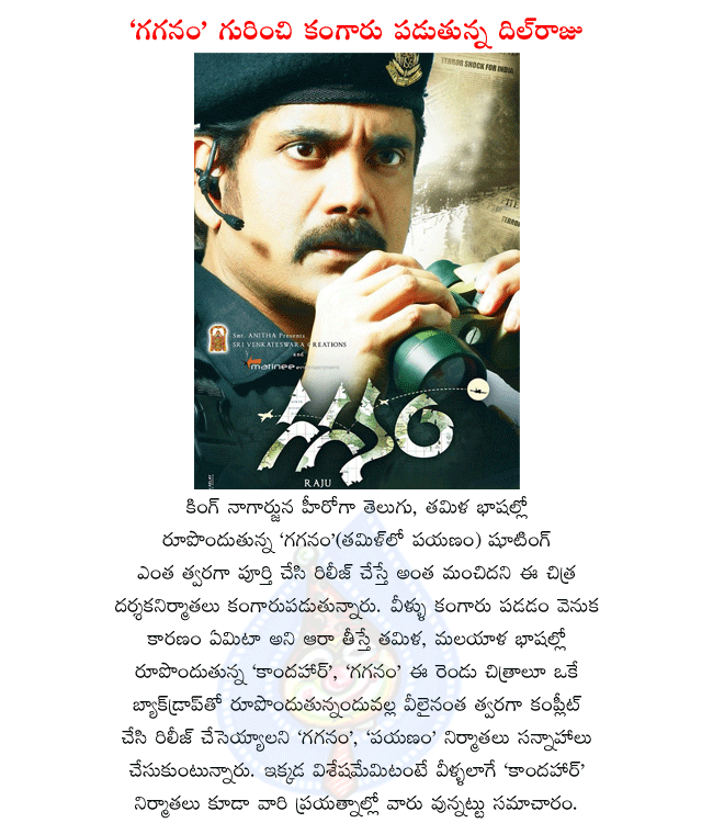 telugu movie gaganam news,akkineni nagarjuna latest film gaganam