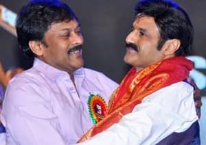 Chiranjeevi Checking on Balakrishna