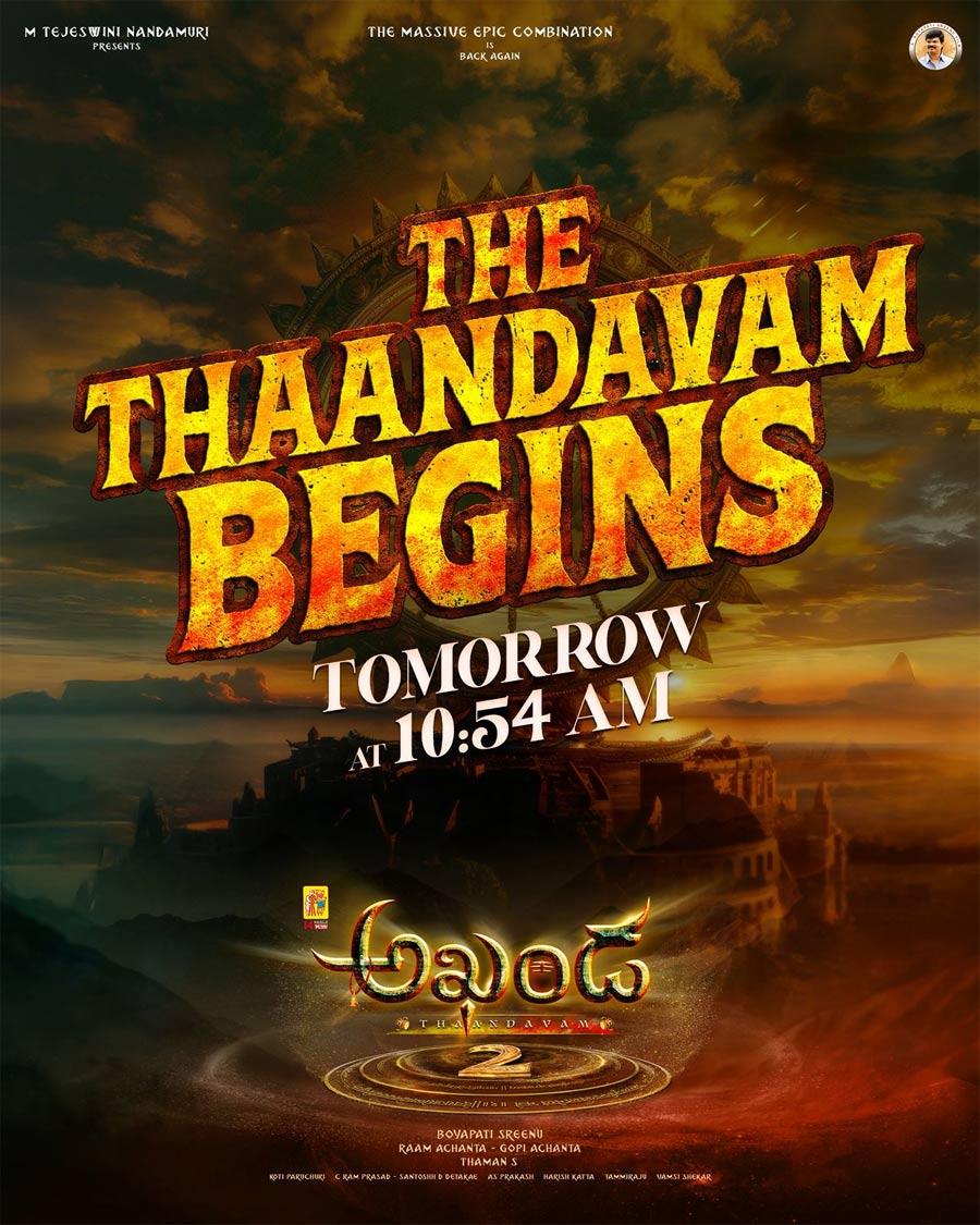 Much Awaited Update From Akhanda Thandavam