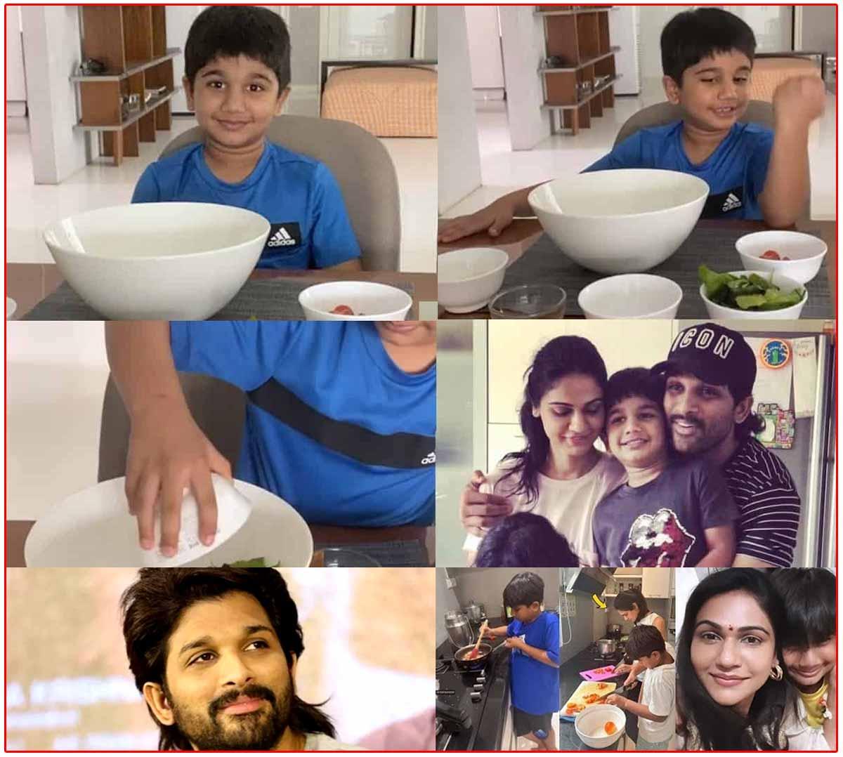 Allu Arjun's wife trains her son shockingly