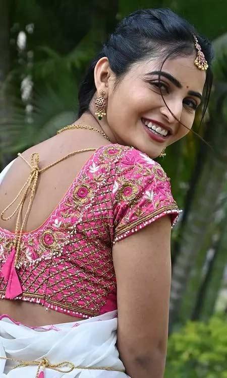 Ananya Nagalla amazes in a white saree