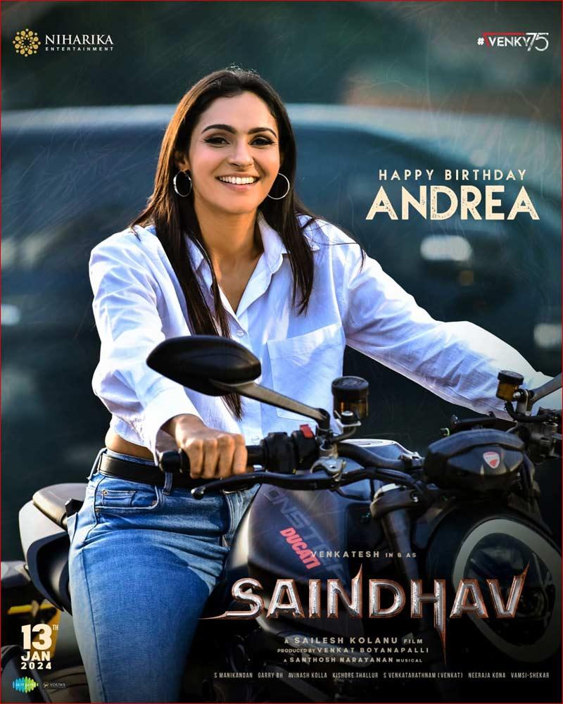 Saindhav greet Andrea Jeremiah on her B-Day