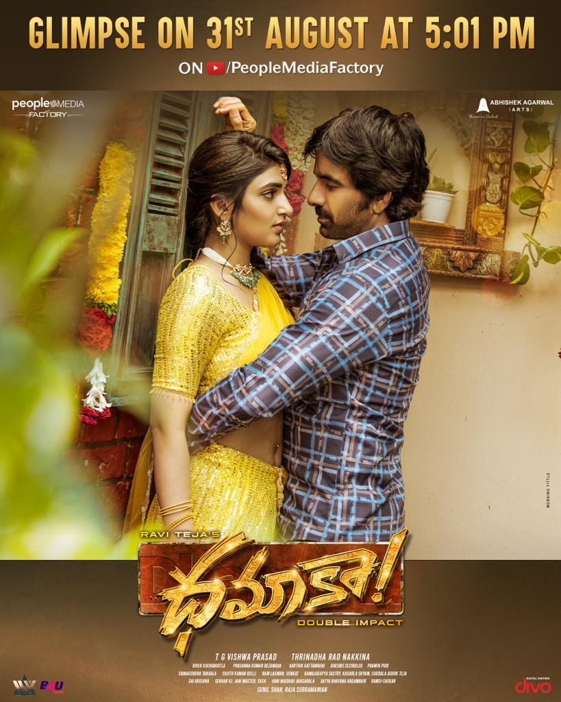 Dhamaka glimpse to unveil Raviteja's style