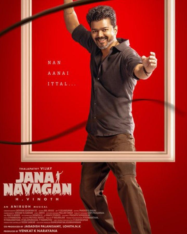 Thalapathy Vijay Final Cinematic Venture Jana Nayagan Unveiled its second Poster