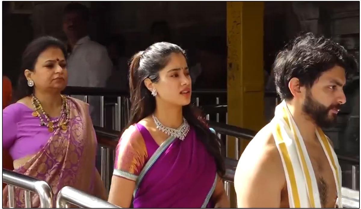 Janhvi Spotted At Tirumala Along With Her Boyfriend