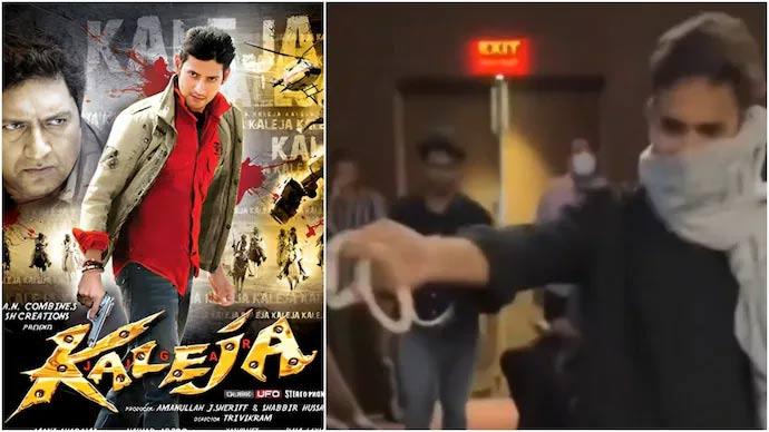 Fan brings real snake during Khaleja rerelease
