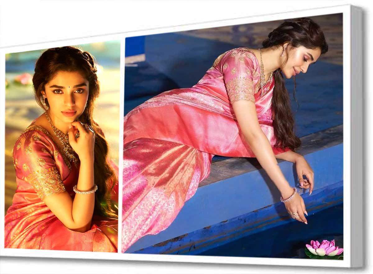 Krithi Shetty captivates in saree