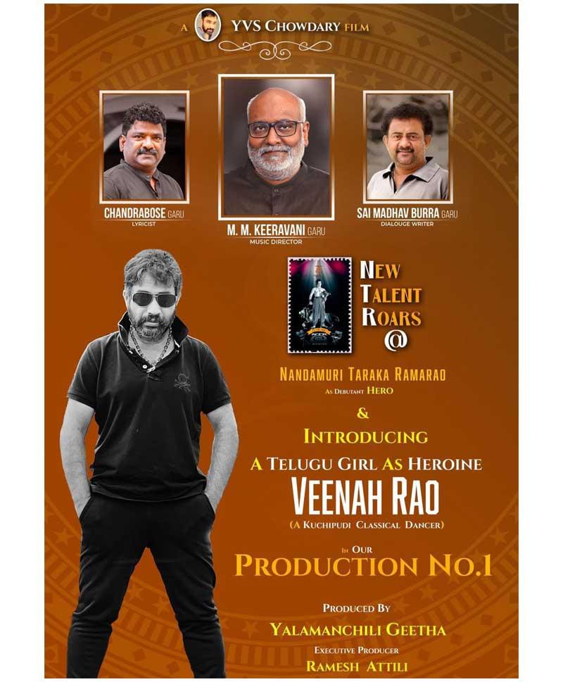 Top Technicians For YVS Chowdary Film Introducing NTR