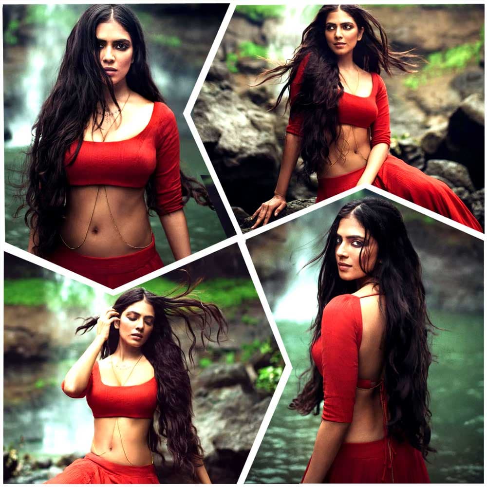 Malavika Mohanan turns Waterfalls sensuous