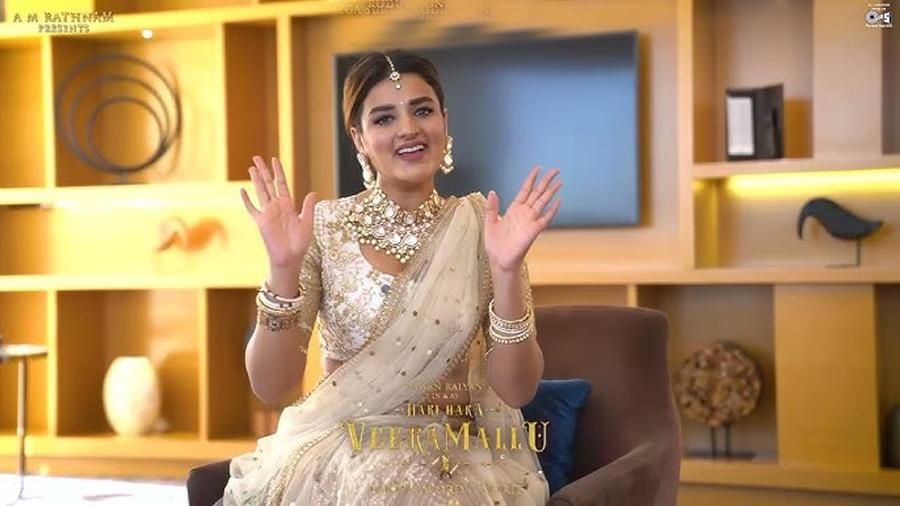 Nidhhi Agerwal challenges fans promoting Hari Hara Veera Mallu